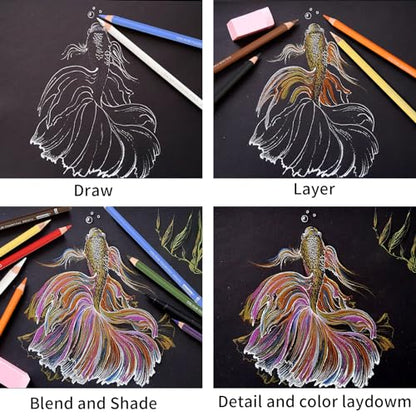 Colored Charcoal Pencil Set (24 Count)