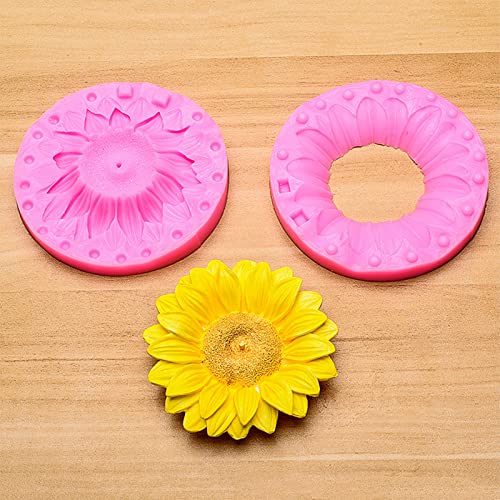3D Sunflower Silicone Mold for Fondant Chocolate Candy Cake Decorating Candle Soap Baking Pastry Polymer Clay