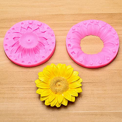 3D Sunflower Silicone Mold for Fondant Chocolate Candy Cake Decorating Candle Soap Baking Pastry Polymer Clay