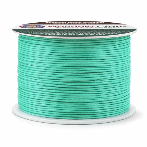 0.5mm Seafoam Green Waxed Cord