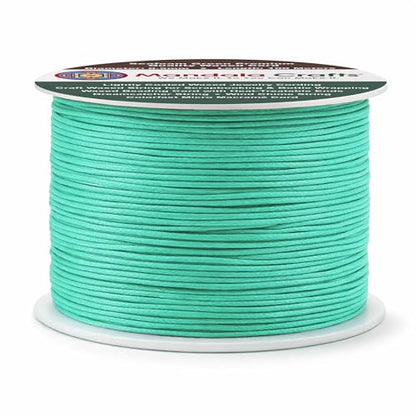 0.5mm Seafoam Green Waxed Cord