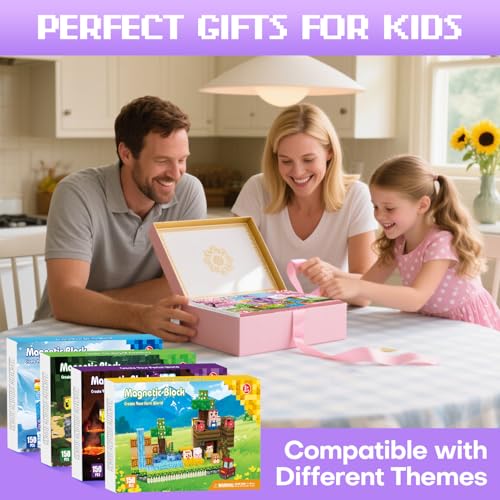 150Pcs 0.8in Magnetic Blocks for Girls (150 Count)
