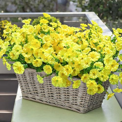 Artificial Flowers Fake Plants for Outdoors Decoration (12 Count)