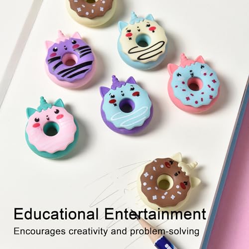 Donut Erasers for Kids Bulk (24 Count)