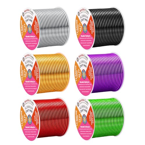 12 GA Silver Black Red Assorted Anodized Aluminum Craft Wire