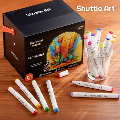 Brush Tip Alcohol Markers (121 Count)