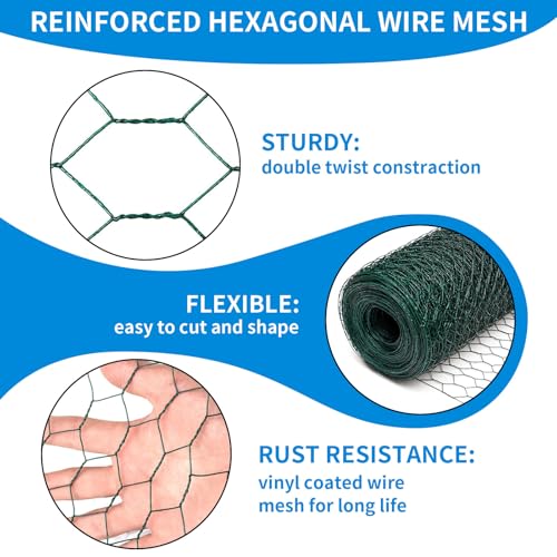 60'' x 150' Green Chicken Wire Fencing