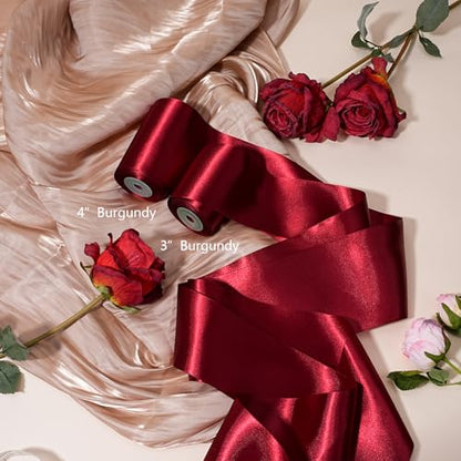 Red Satin Ribbon 3 Inch x 10 Yards Double Faced