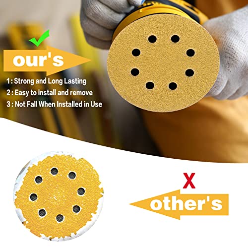 100PCS 5 Inch Sanding Discs 100 Grit Random Orbit Sander Sandpaper (100 Count)