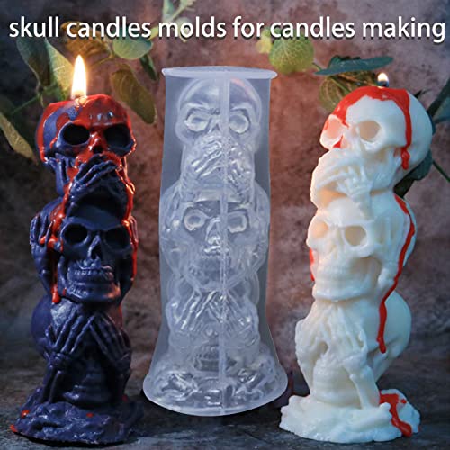 Halloween Skull Candle Mold