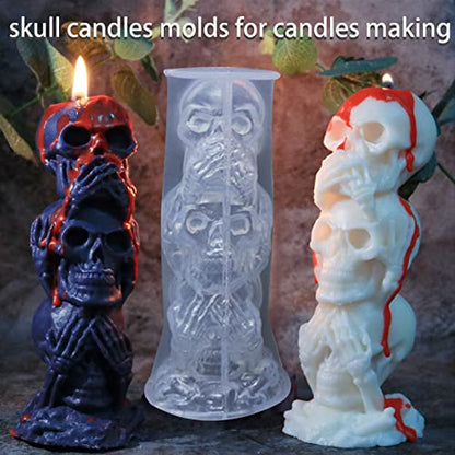 Halloween Skull Candle Mold
