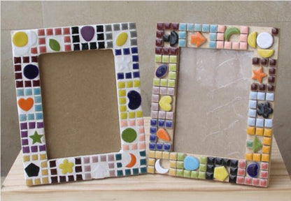 500g 1.1lb Random Color Irregular Ceramics Mosaic Tiles (16 Ounce)
