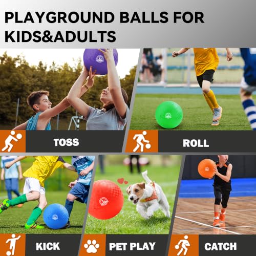 10 Inch Kickball Playground Ball 12 Pack (12 Count)