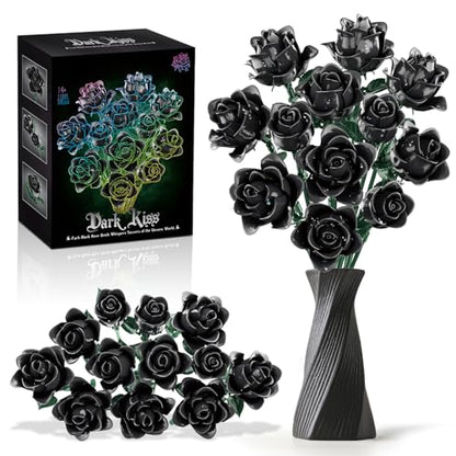 Black Roses Flower Building Set