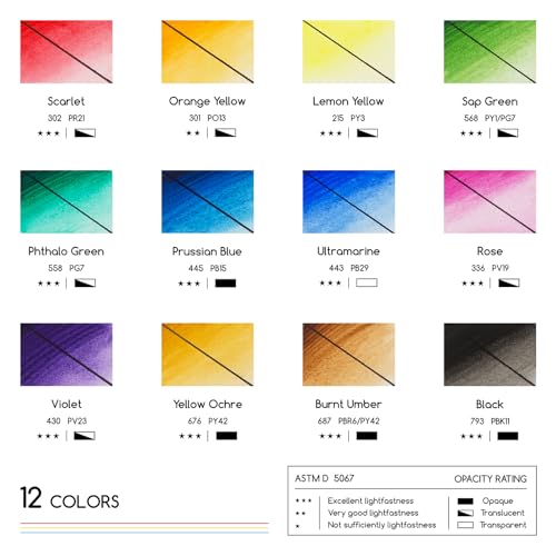 Watercolor Paint Tubes Set (4.8 Fl Oz)
