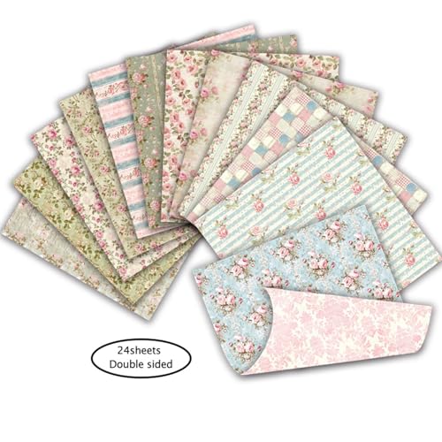 6in Flowers Scrapbook Paper Pad (24 Count)