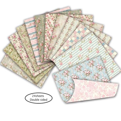 6in Flowers Scrapbook Paper Pad (24 Count)
