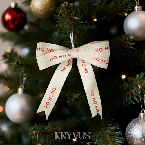 HO HO HO Christmas Cotton Ribbon 5 (36 Foot)