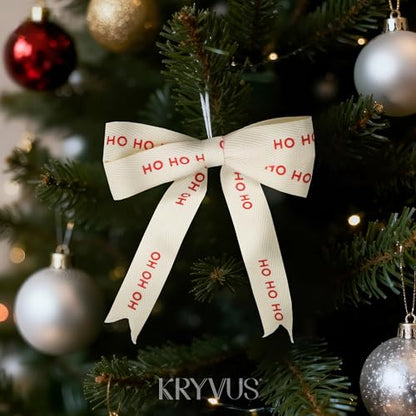 HO HO HO Christmas Cotton Ribbon 5 (36 Foot)