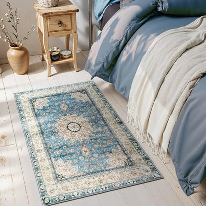 Felice Oriental Floral Medallion Area Rug (6 Sq Ft)