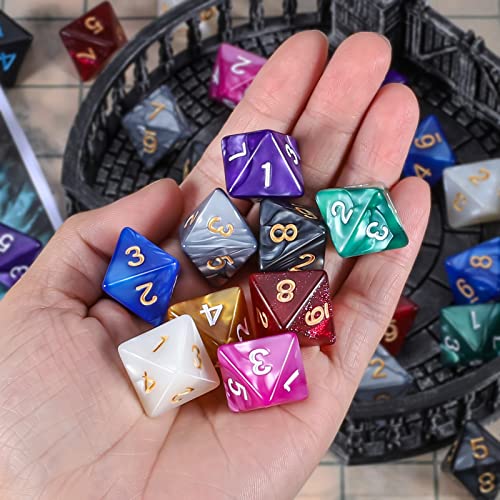 100pcs D8 Dice Set for Dungeon and Dragons (100 Count)