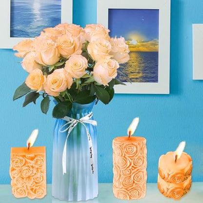 3PCS Rose Molds Silicone Candle Molds