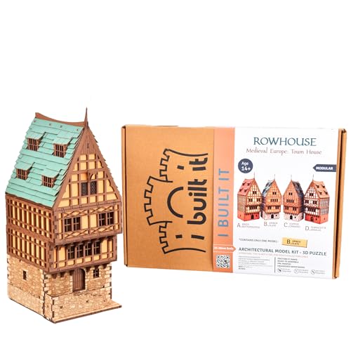 Amber Rowhouse DIY Wooden Building Kit for Adults