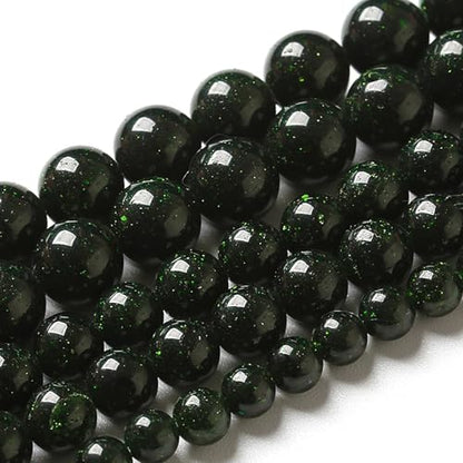 10MM 36pcs Natural Green Sandstone Energy Healing Beads Round Loose Beads for Jewelry Making Bracelet 1 Strands 16"