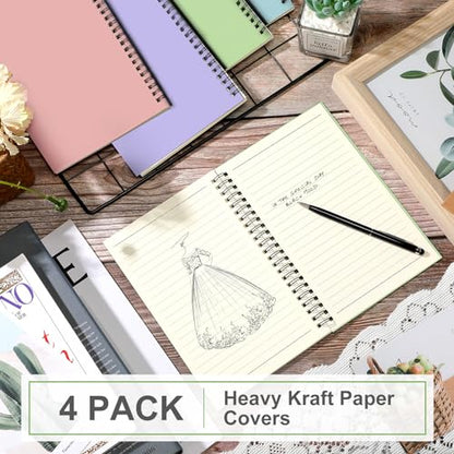 4 Pcs Spiral Notebooks (4 Count)
