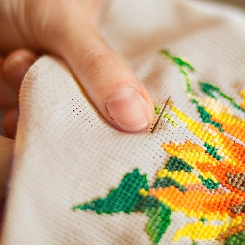 6 Pieces Aida Cloth 14 Count Linen Cross Stitch Fabric