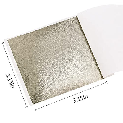 100 Sheets Gold Leaf Sheets Antique Silver (100 Count)