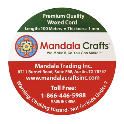 1mm Deep Sky Blue Cotton Waxed Cord for Jewelry Making
