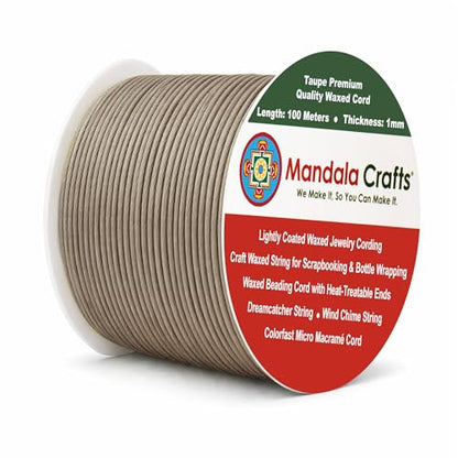 1mm Taupe Waxed Cord
