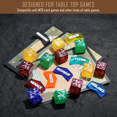 108PCS MTG Tokens & 12mm MTG Dice Set for Magic Card