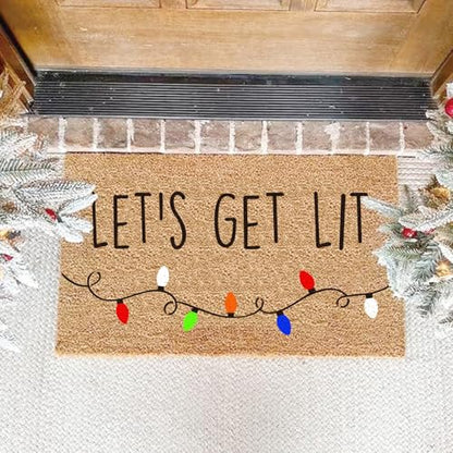 Christmas Stencils for Door Mats Reusable Large Doormat Stencils for Painting Christmas Stencil Merry Christmas Tree Templates for Doormats Wood Sign Door Hang Crafts (10 Count)