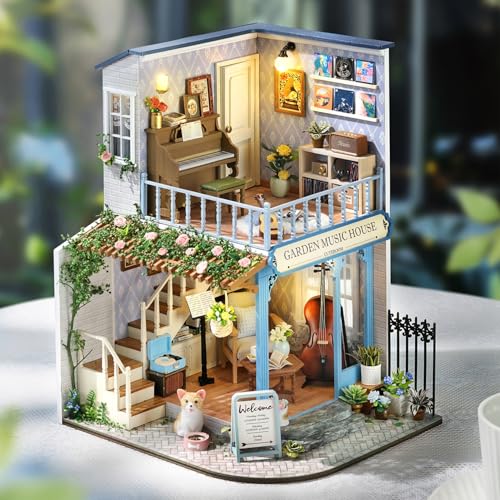 DIY Miniature Dollhouse Kit with Furniture Plus Dust Proof & Music Movement