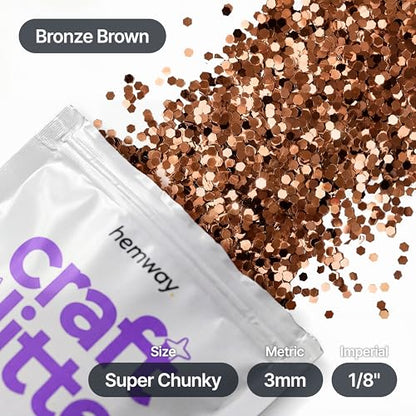 Craft Glitter Bronze Brown 100g Super Chunky Glitter (3.5 Ounce)