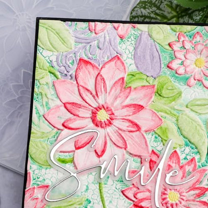 3D Embossing Folders Lotus for DIY Scrapbooking Photo Album Card Paper Craft Decoration for Card Making