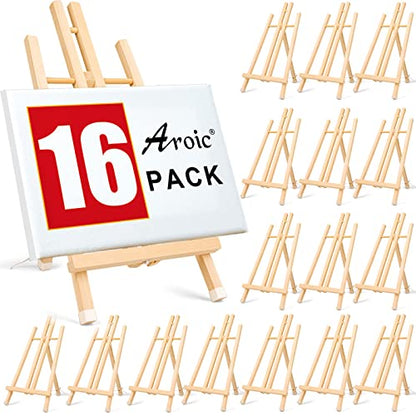 16 Pack 15 Inch Wood Easels (16 Count)