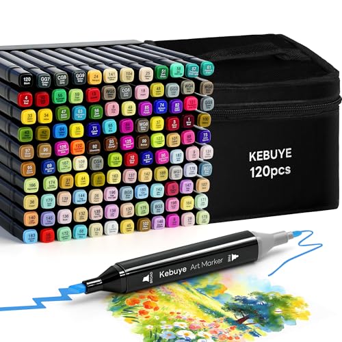 120 Colors Alcohol Markers Set (120 Count)