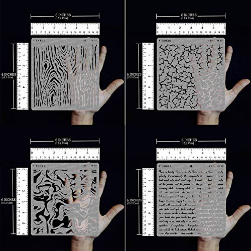 Reusable Pattern Stencils for Painting on Wood (4 Count)