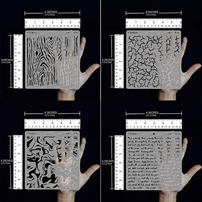 Reusable Pattern Stencils for Painting on Wood (4 Count)