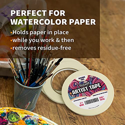 3 Pack White Artist Tape (180 Foot)