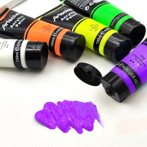 Fluorescent Purple Acrylic Paint 120ml (4.05 Fl Oz)
