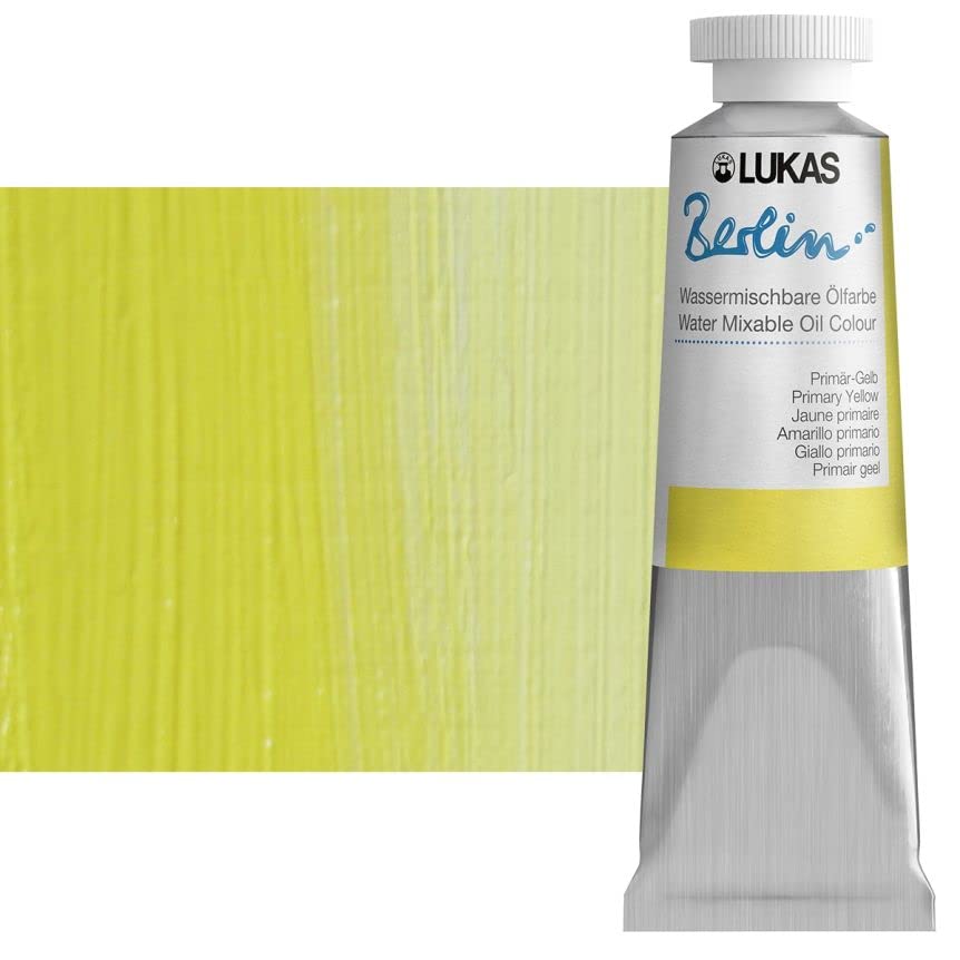 Berlin Pro Artists Water Mixable Oil Paint 37 ml Tube Primary Yellow