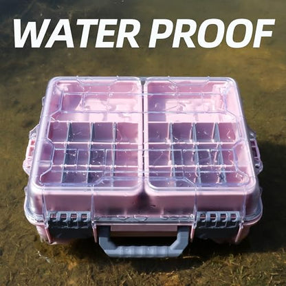 Universal Fishing Tackle Box with Two Small Tackle Tray