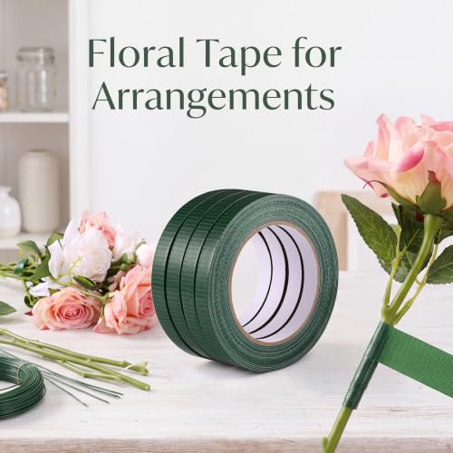 4 Roll Green Floral Tape Waterproof Florist Tape