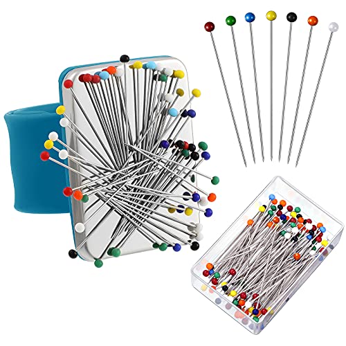 Magnetic Wrist Sewing Pincushion with 100 Pcs 1.5" Pins