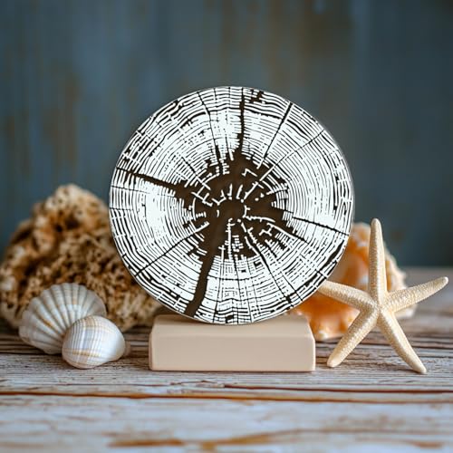 Tree Rings Polymer Clay Texture Sheets Tree Pattern Silicone Texture Stamp Clay Texture Mat Modeling Pattern Pad Sheets for Jewelry and Earrings Tools