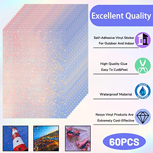 60 Sheets Holographic Laminate Sheets